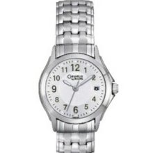 Caravelle Ladies` Stainless Steel Round Dial Expansion Bracelet Dress Watch