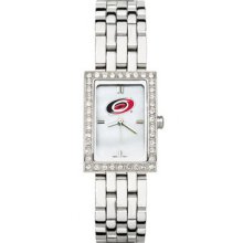 Carolina Hurricanes Ladies Allure Watch Stainless Bracelet LogoArt