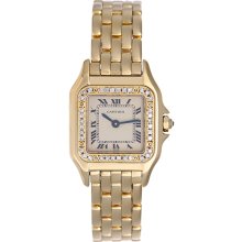 Cartier Panther Ladies 18k Yellow Gold Diamond Watch