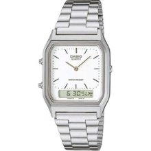 Casio Aq-230a-7dmqyes Analogue Digital Gents Alarm Stopwatch Watch Rrp Â£35.00