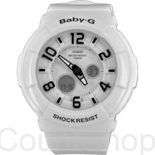 Casio Baby-g Bga-132-7b | White Resin | Chronograph | Alarm | 43mm | 100m |