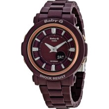 Casio Baby-g Multi-function Analog-digital Brown Resin Ladies Watch Bga301-4acr