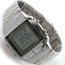 Casio Db-360-1a Db360 Dual Time Alarms Telememo 30 Digital S/s Unisex Watch