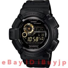Casio G-shock Gw-9300gb-1jf Black & Gold Series Mudman Atomic Solar Watch