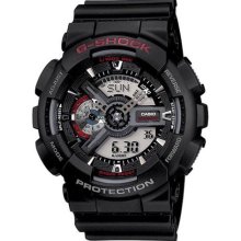 Casio GA110-1A Men's G-Shock Alarm World Time Black Resin Watch ...