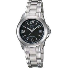 Casio Ltp-1215-a1 Women Wrist Watch Stainless Steel Black Dial Date Display Quar
