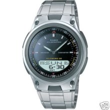 Casio Mens Aw80d-1 Metal Digital Sport 30 Databank World Time Watch