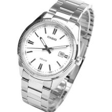 Casio Men's Classic Analog Quartz Silver Dial Date Watch Mtp-1302d-7a1 Mtp1302