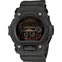 Casio Mens G-Force Tough Solar Digital Resin Watch - Green Rubber ...