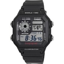 Casio Men's World Time Resin Strap Watch