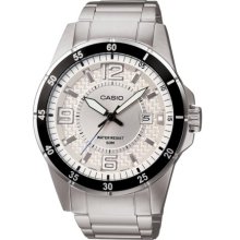 Casio Mtp-1291D-7Avef Men's Analog Quartz Watch With Blue Dial, Steel Bracelet And Date Indicator