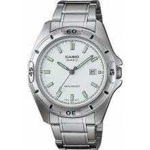 Casio Mtp1244d-7a Men's Metal Fashion White Dial Casual Analog Sports Watch