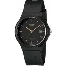 Casio Unisex Core MW59-1EV Black Resin Quartz Watch with Black Di ...