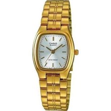 Casio Women's Core LTP1169N-7A Gold Stainless-Steel Quartz Watch with Silver Dial