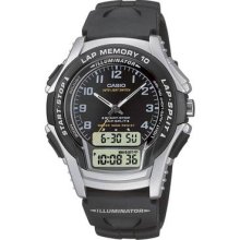 Casio Ws-300-1b Digital-analog Detail Lap Memory 10 Watch