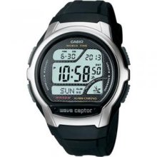 Casio WV58A-1 Digital Wave Ceptor Watch with Black Resin Band
