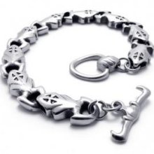 CET Domain SZ14-75047 316L Titanium Steel Fashion Bracelet for Mens Retro Style Cool Jewelry