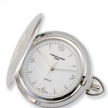 Charles Hubert 14k Gold-plated Chrome White Dial Pocket Watch