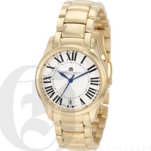 Charles-Hubert Women's Gold-Plated Stainless Steel White Dial Quartz Watch 6897-G