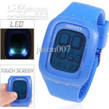 Children Candy Touch Screen Men Sport Digital Watch Jelly Led Light