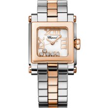 Chopard Happy Sport Square Small Steel/Rose Gold Watch 278516-6002