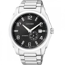 Citizen Black Dial Stainless Steel Automatic Mens Watch NJ0040-54E