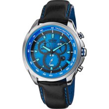 Citizen DRIVE WDR 3.0 Mens Chronograph Blue Dial Leather AT2180-00L