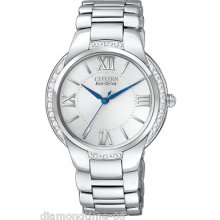 Citizen Eco-drive Ciena Diamond Stainless-steel Women's Watch Em0090-57a