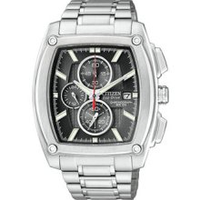 Citizen Eco-drive Mens Wristwatch Wr 100m Chrono-dual $450 Retail