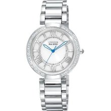 Citizen EM0100-55A Watch D Orsay Ladies - White Dial Stainless Steel Case Quartz Movement