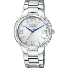 Citizen Em0170-50a Ladies Watch Eco-drive Stainless Steel Case And Bracelet