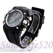 Classic Ohsen El Light Lcd Analog Digital T2 Multifunction Men Women Sport Watch