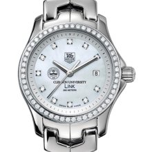 Clemson TAG Heuer Watch - Women's Link Watch w/ Diamond Bezel a