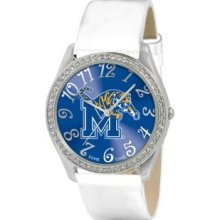 Col-gli-mem University Of Memphis Tigers Ladies Glitz Watch By Gametime