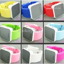Colorful Led Watches For Gift 20pcs/lot New Mirror Face Fashion And