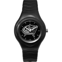 Columbus Blue Jackets Shadow Black Sport Watch With White Logo