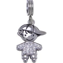 Connections from Hallmark Stainless-Steel Crystal Birthstone Boy Bead