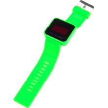 Cool Green Color Touch Screen Digital Led Wrist Watch Silicone Band