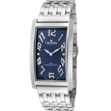 Croton Watches Men's Aristocrat Blue Guilloche Dial Stainless Steel S