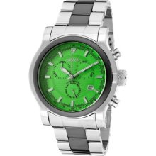 Croton Watches Men's Chronomaster Green Dial Black Ceramic & Stainless