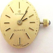 Cyma 6 Jewel Swiss Quartz Ladies Wristwatch Movement Being Sold As Is