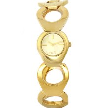 D&G Dolce & Gabbana Gold Stainless Steel Women's Watch DW0171