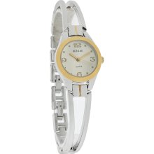 Decade Quartz Ladies 23mm Silver Dial Two Tone Bracelet Dress Watch 28506