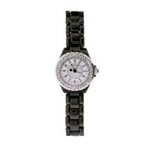 Designer Style Sparkling CZ Midnight Black Fashion Watch