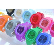 Dhl 205 Pcs/lot Candy Watch Jelly Sports Watch Led Silicone Women's