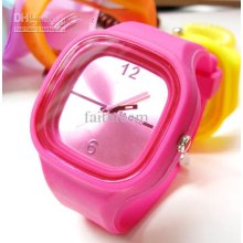 Dhl Jelly Fashion Watch Colorful Square Ss Otm Candy Digital Watches