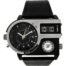 Diesel 3 Time Zones Analog-digital Mens Watch Dz7207