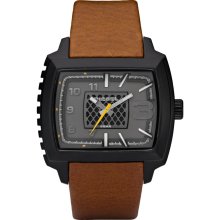 Diesel Analog Black and Grey Dial Brown Leather Mens Watch DZ1349