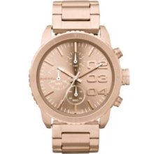 Diesel Rose Gold Rose Gold Tone Stainless Steel Chronograph Watch