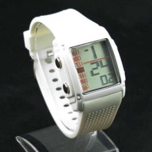 Digital Sports Watch Ladies Alarm Date 381 Lw White